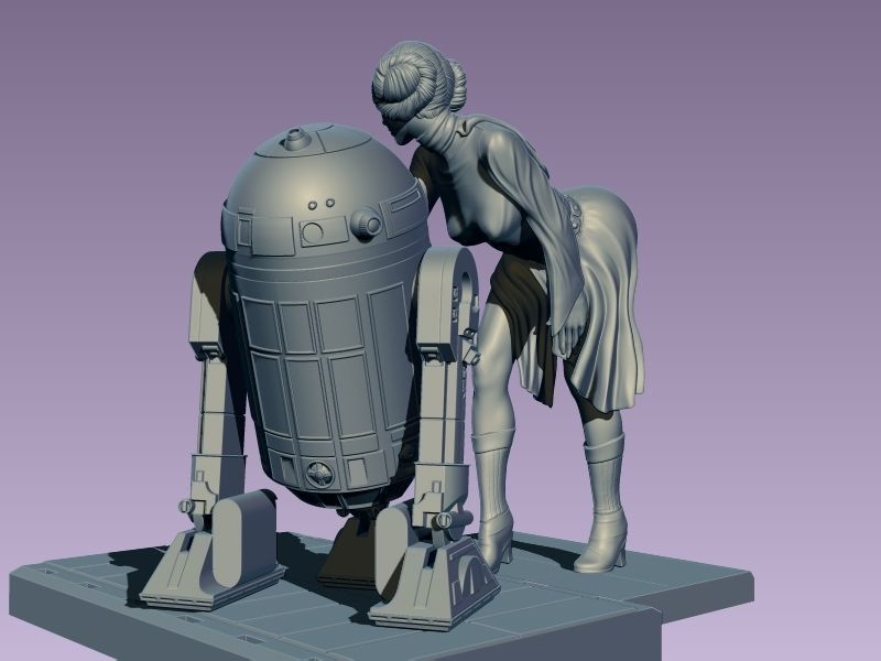 Princess Leia Classic Pose 3D print model_8