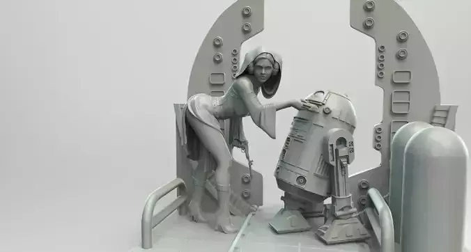 Princess Leia Classic Pose 3D print model