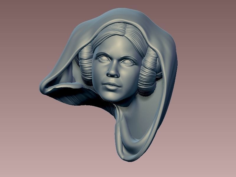 Princess Leia Classic Pose 3D print model_19