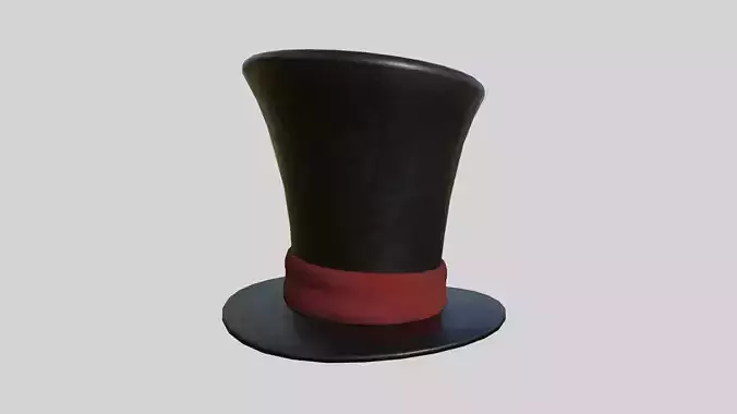 Top Hat 06 Leather Red - Character Fashion Design