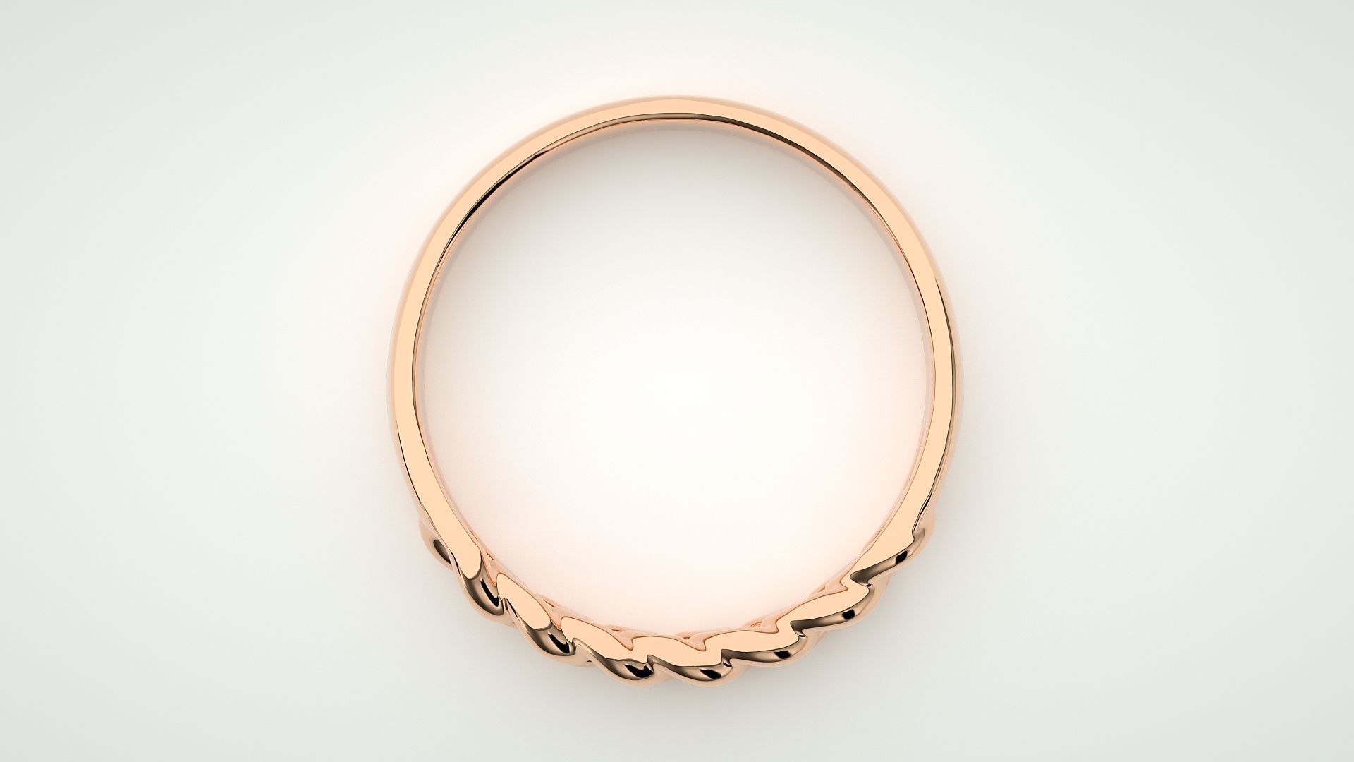 Cuban Chain Eternity Band Diamond Ring 3dm stl render detail 3D print model_1