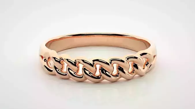 Cuban Chain Eternity Band Diamond Ring 3dm stl render detail 3D print model Cuban Chain Eternity Band Diamond Ring 3dm stl render detail 3D print model