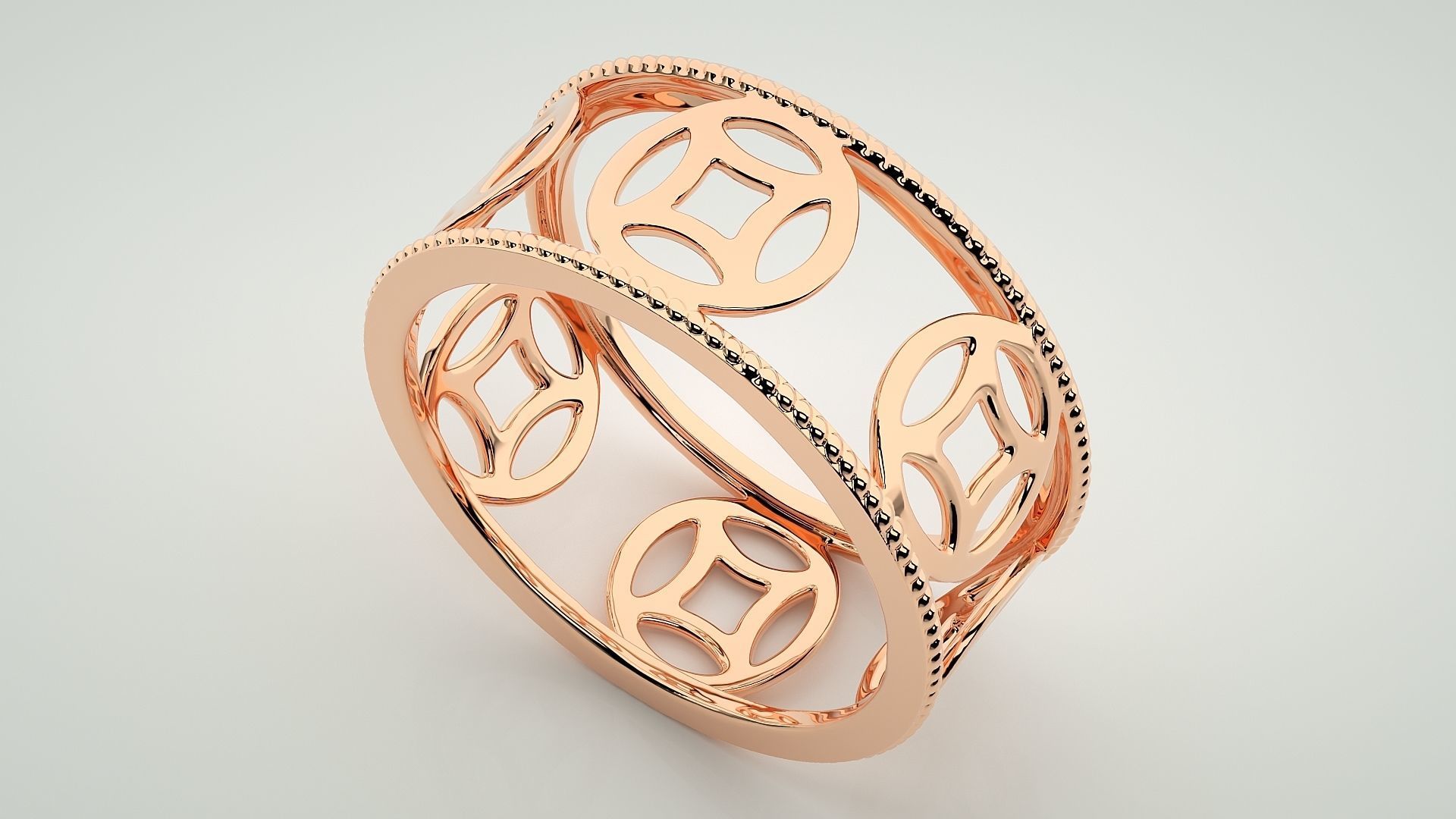 Eternity Band Diamond Ring 3dm stl render detail 3D print model_2