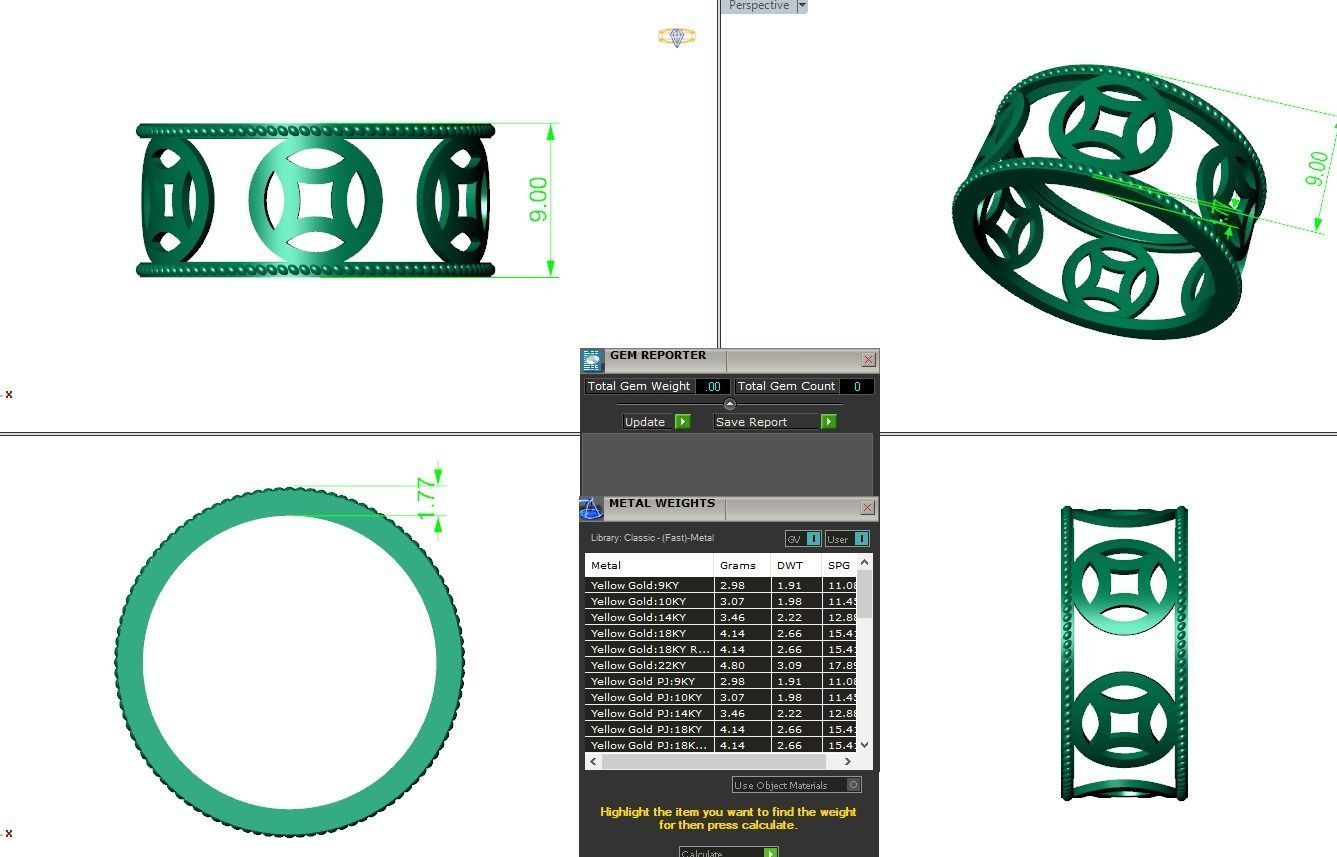 Eternity Band Diamond Ring 3dm stl render detail 3D print model_3