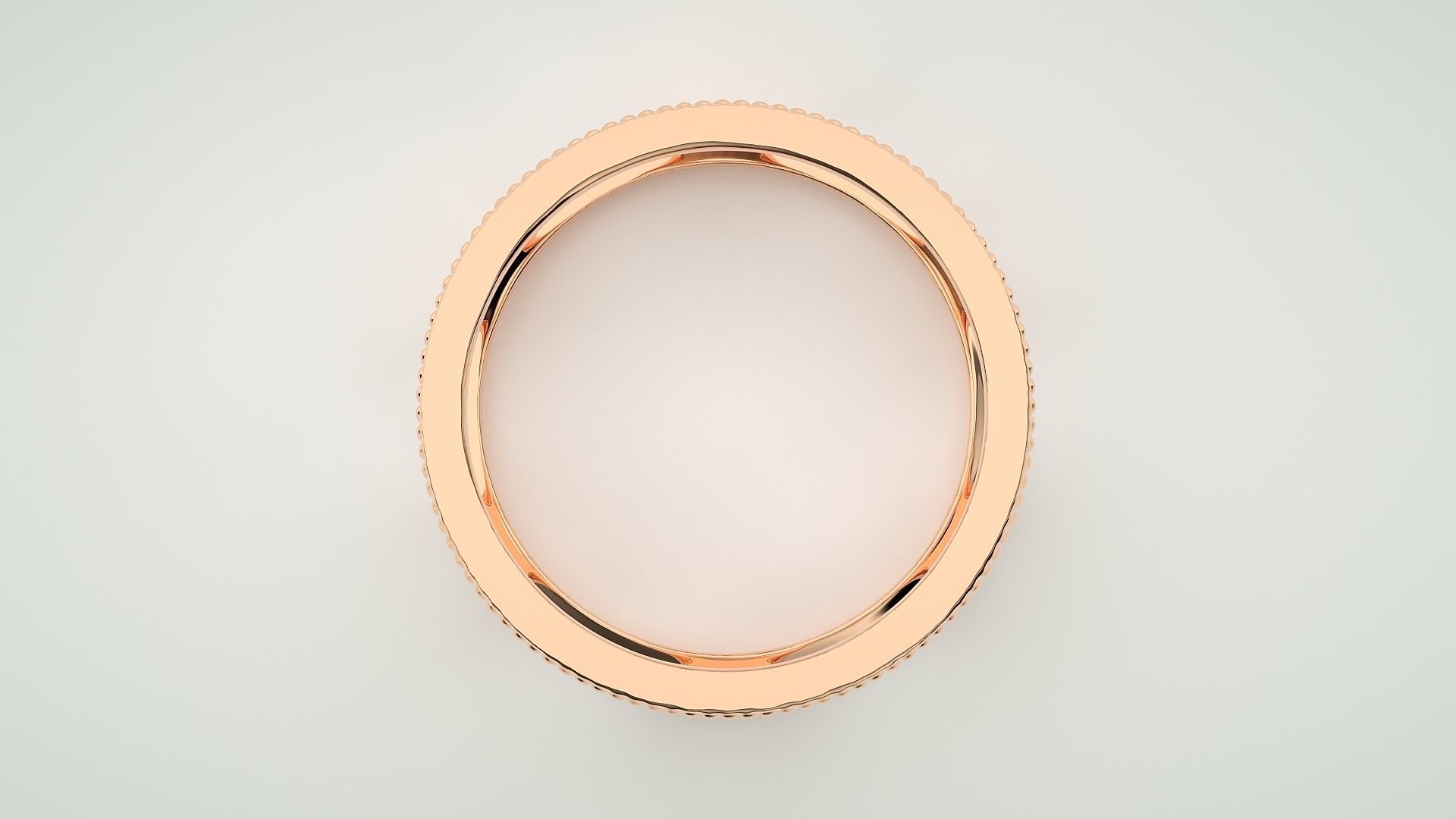 Eternity Band Diamond Ring 3dm stl render detail 3D print model_1