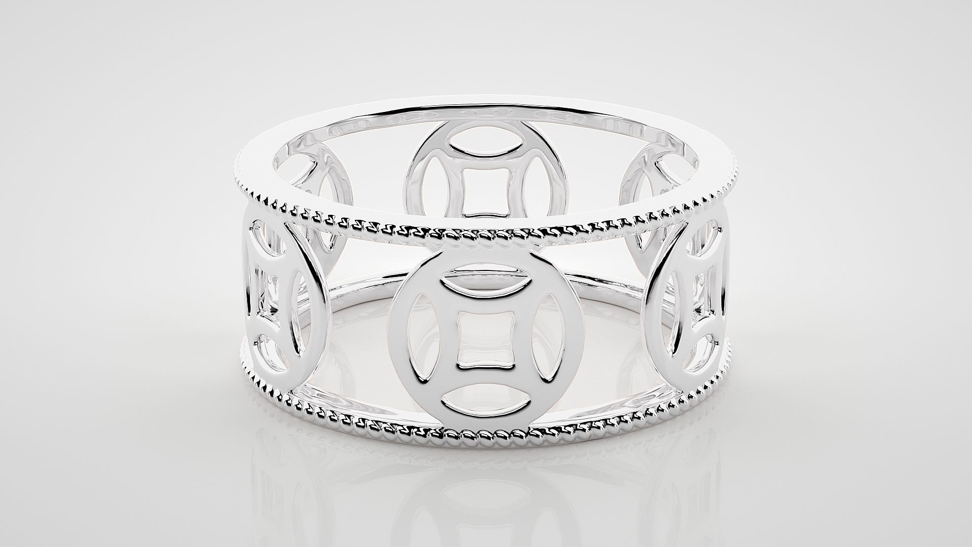 Eternity Band Diamond Ring 3dm stl render detail 3D print model_4