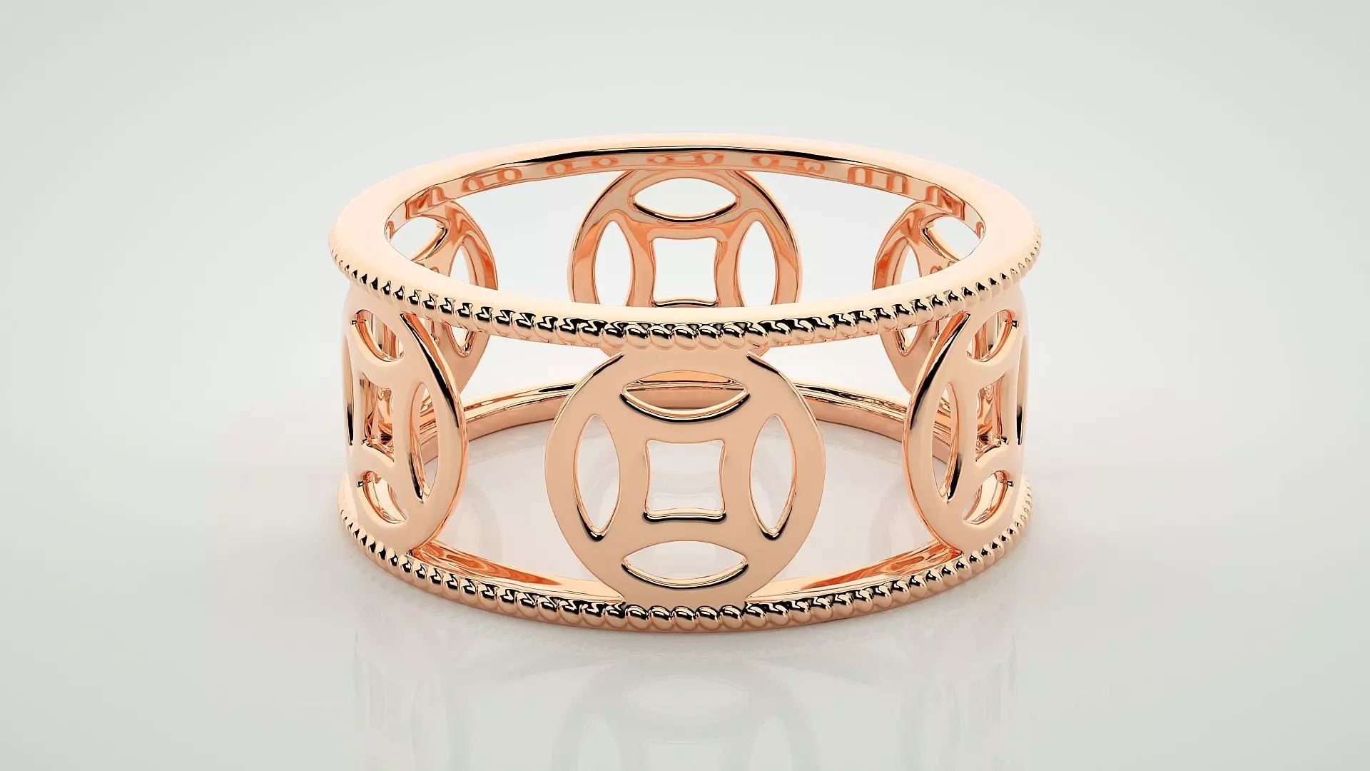 Eternity Band Diamond Ring 3dm stl render detail 3D print model_0