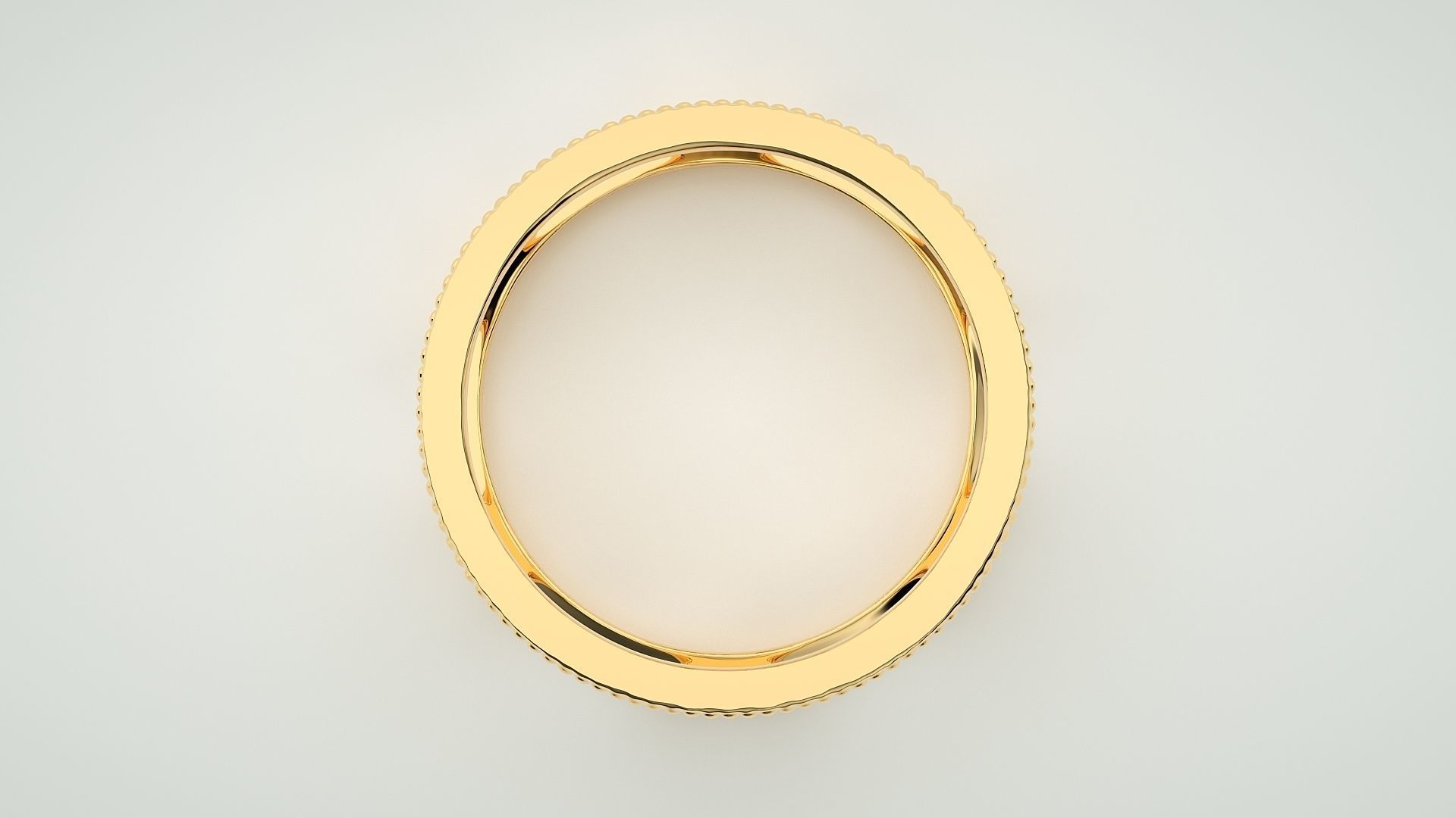 Eternity Band Diamond Ring 3dm stl render detail 3D print model_8