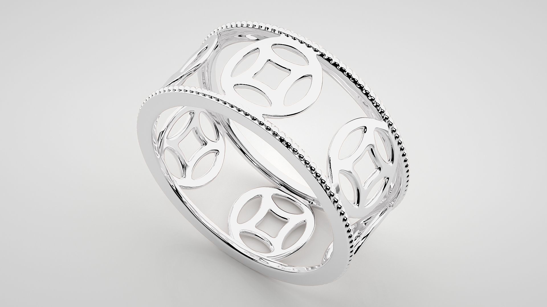 Eternity Band Diamond Ring 3dm stl render detail 3D print model_6