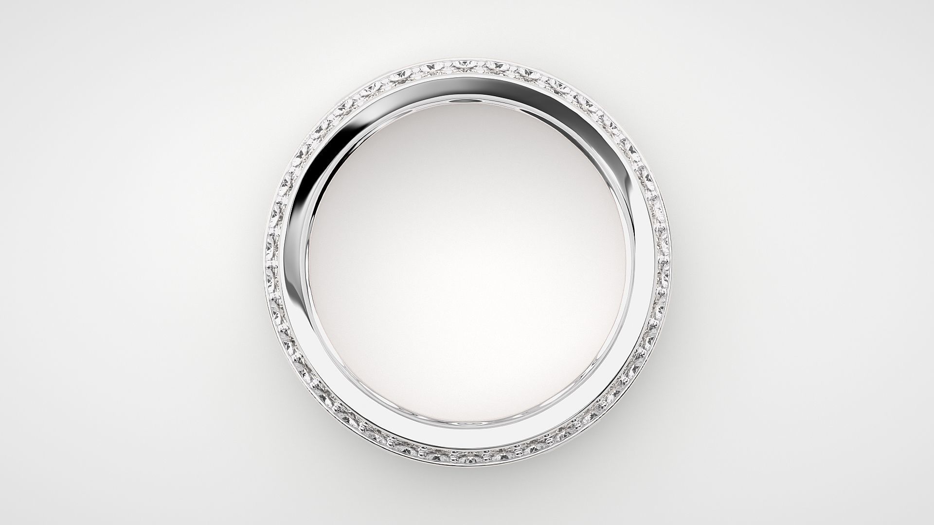 Eternity Band Diamond Ring 3dm stl render detail 3D print model_5