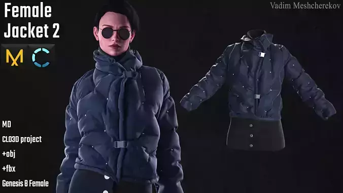 Female Jacket 2 3D model