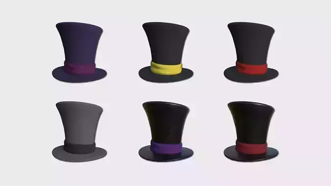 06 Top Hats Colors - Character Fashion Design