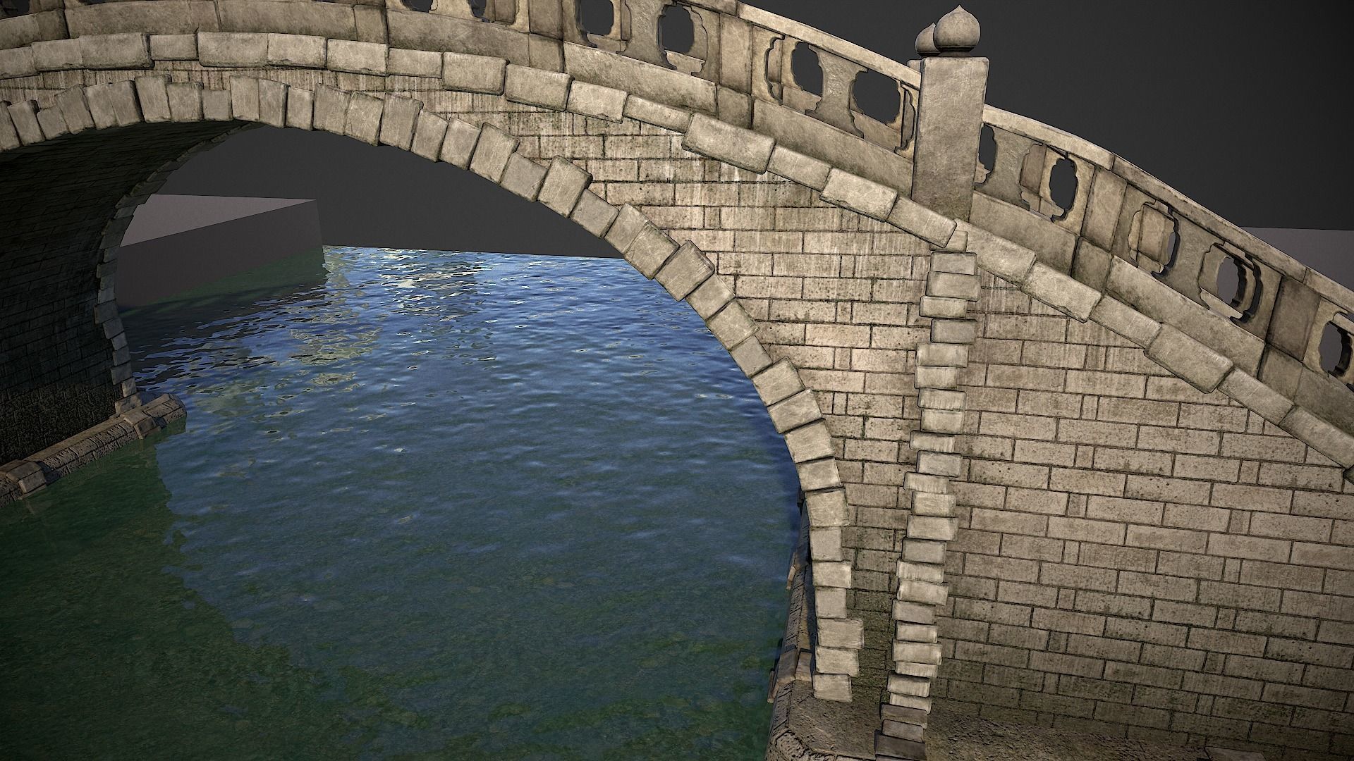 Bridges and Modular Embankment Pack Low-poly 3D model_26