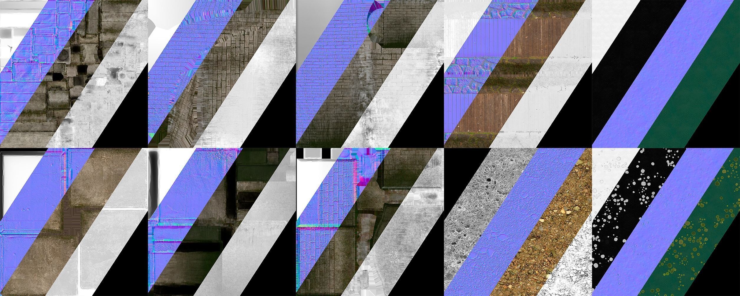 Bridges and Modular Embankment Pack Low-poly 3D model_35