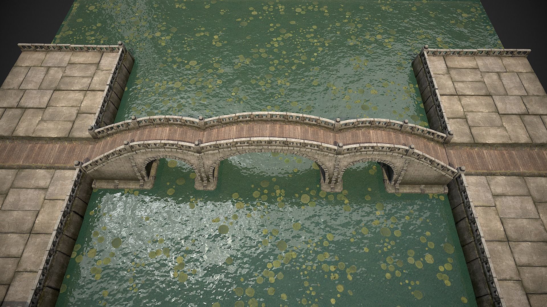 Bridges and Modular Embankment Pack Low-poly 3D model_21