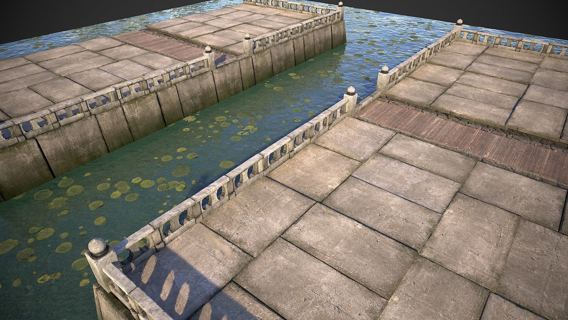 Bridges and Modular Embankment Pack Low-poly 3D model_31