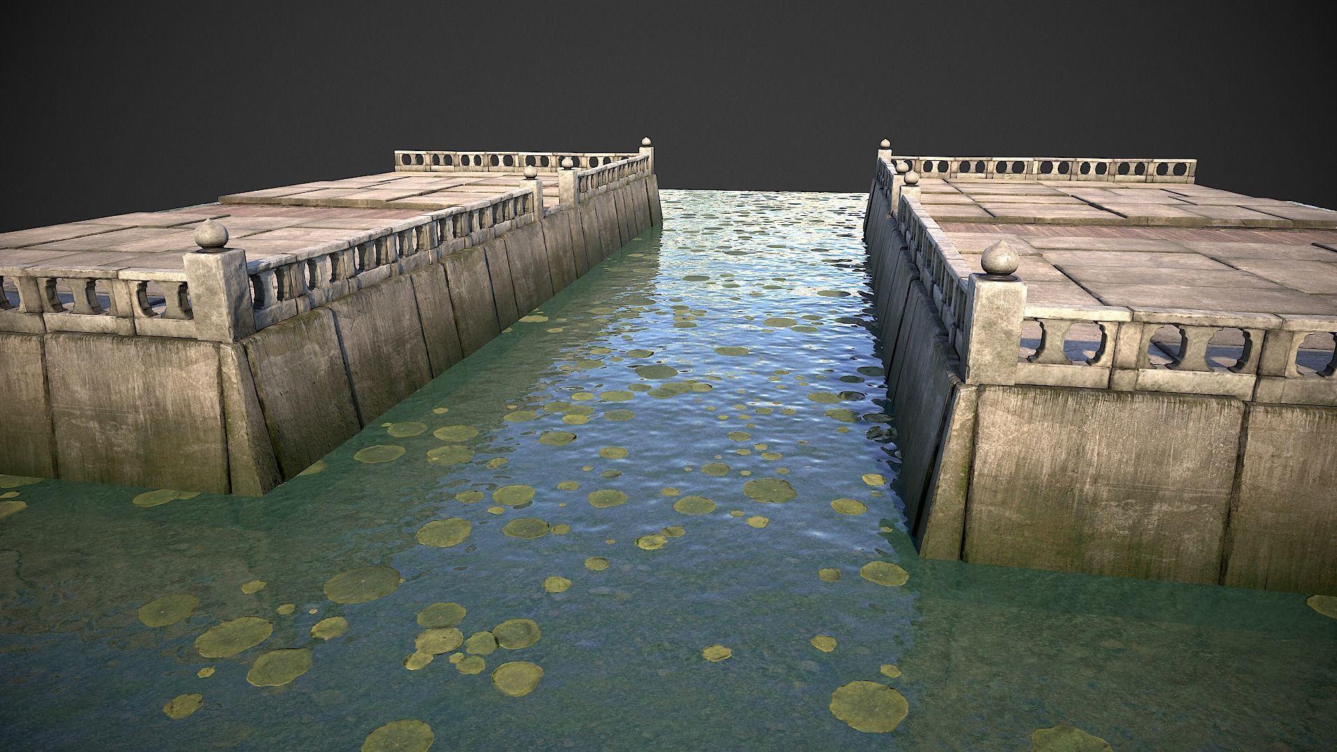 Bridges and Modular Embankment Pack Low-poly 3D model_33