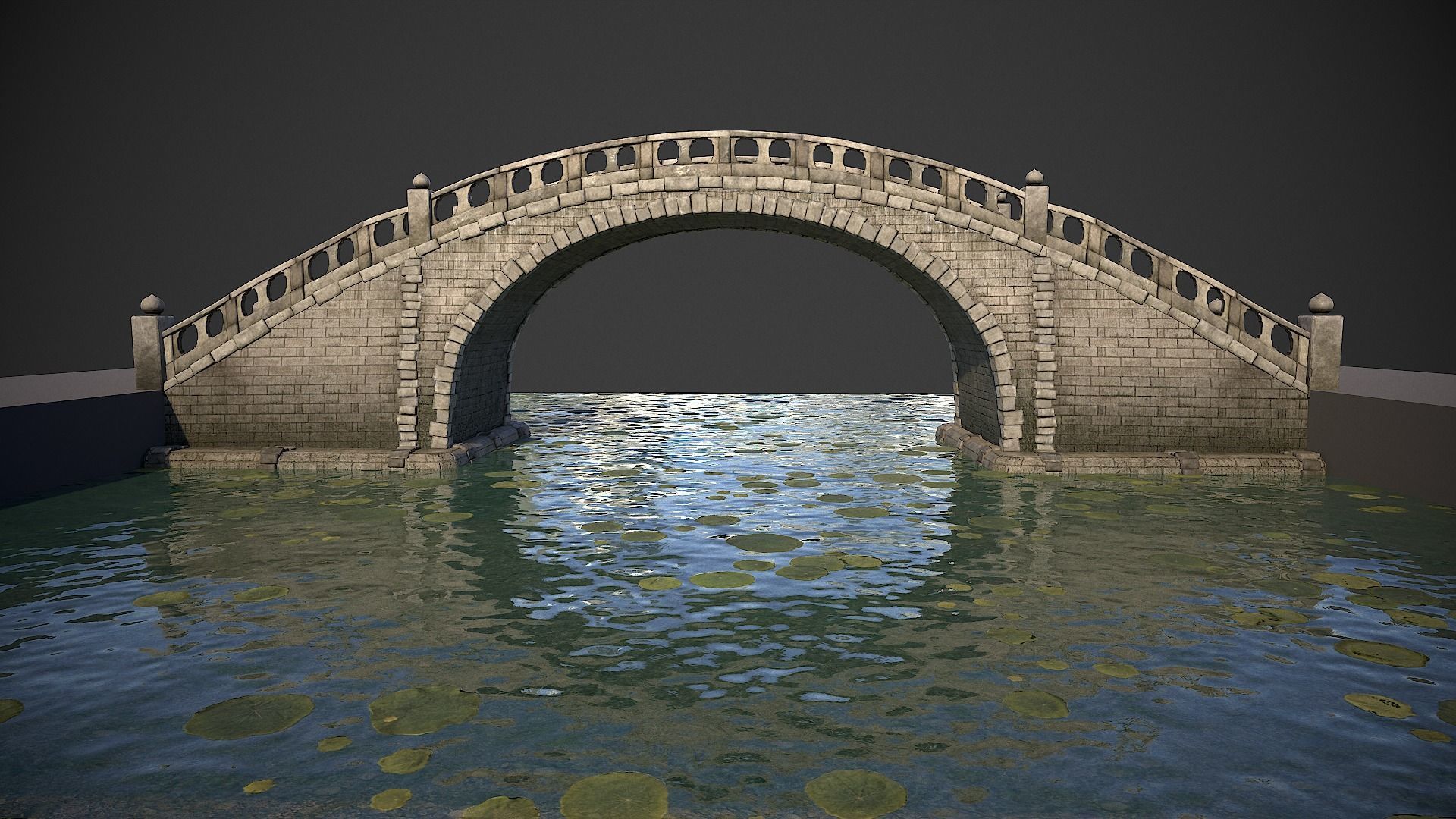 Bridges and Modular Embankment Pack Low-poly 3D model_25
