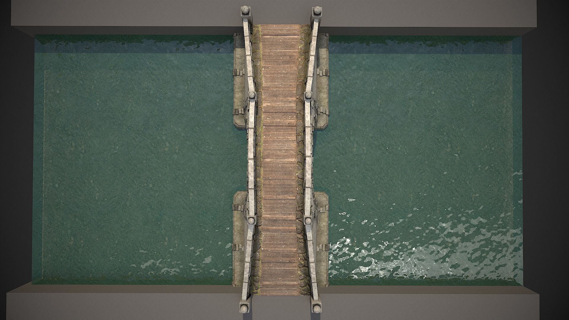 Bridges and Modular Embankment Pack Low-poly 3D model_15