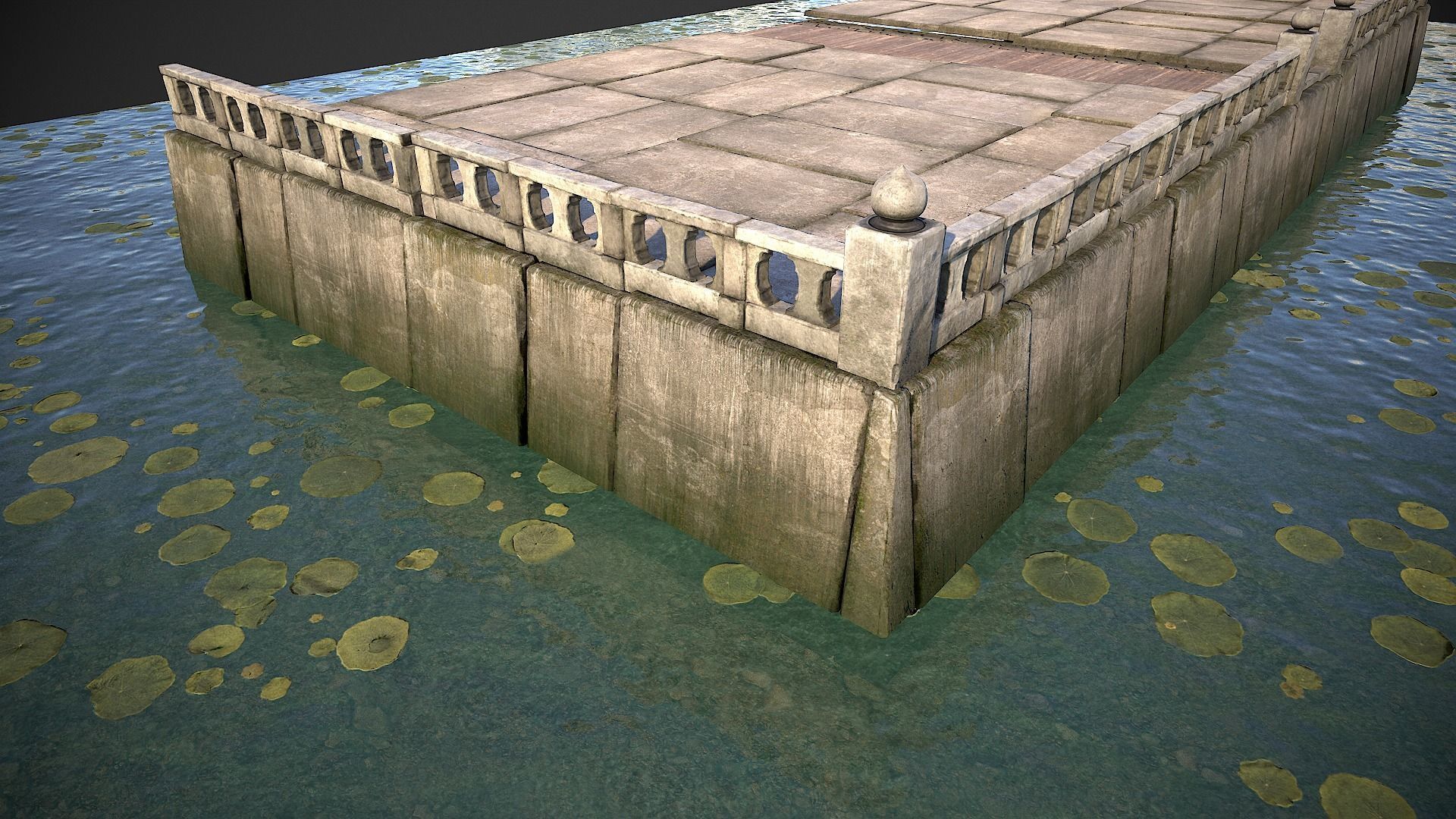 Bridges and Modular Embankment Pack Low-poly 3D model_32