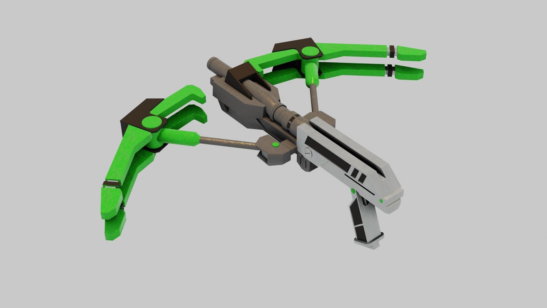 Modern sci fi crossbow Low-poly 3D model_21