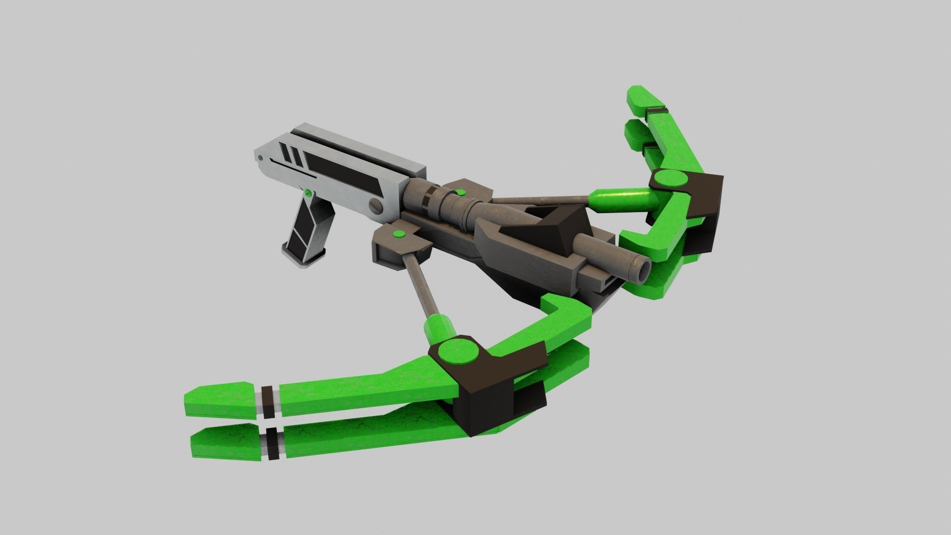 Modern sci fi crossbow Low-poly 3D model_15