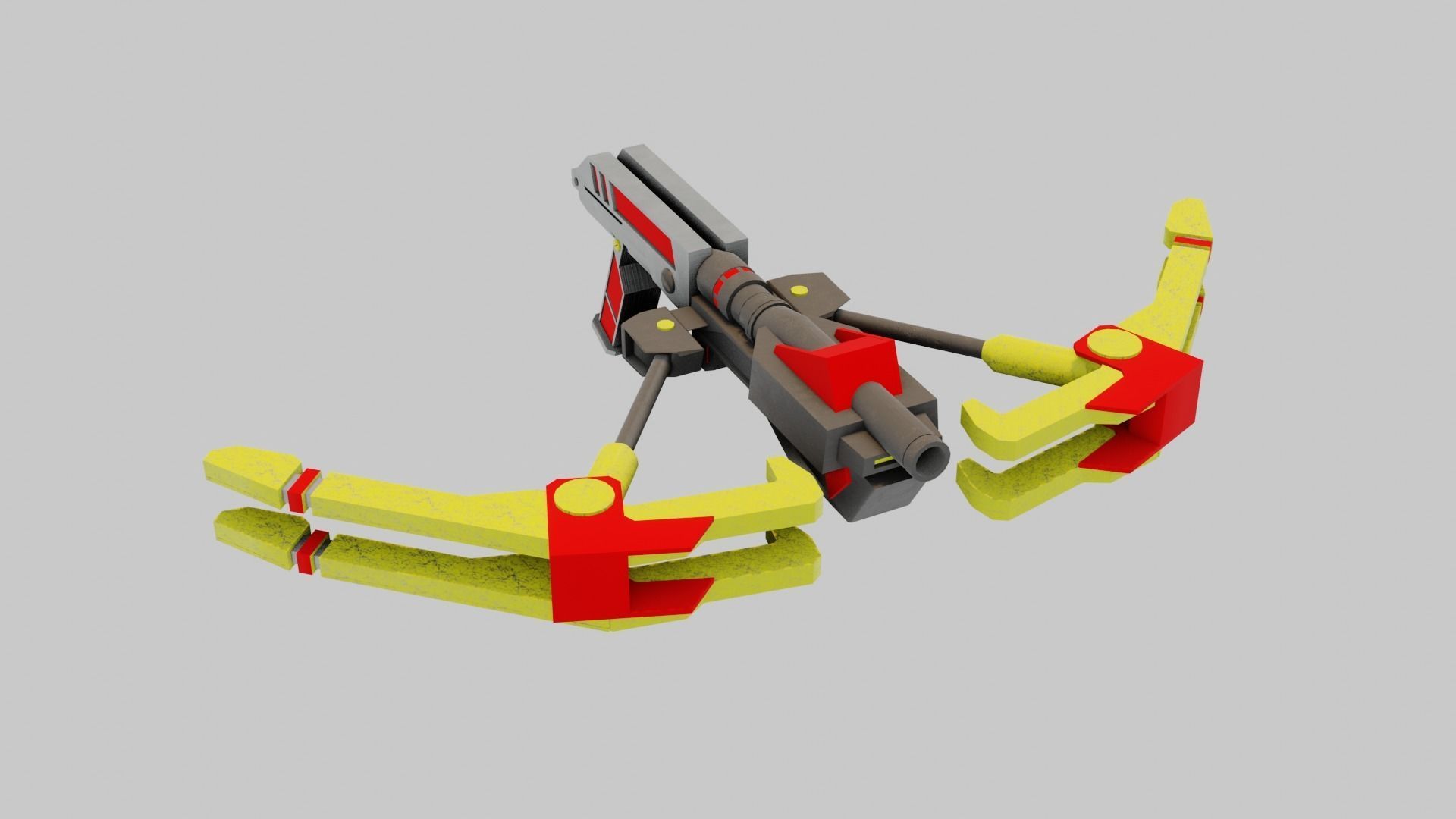 Modern sci fi crossbow Low-poly 3D model_28