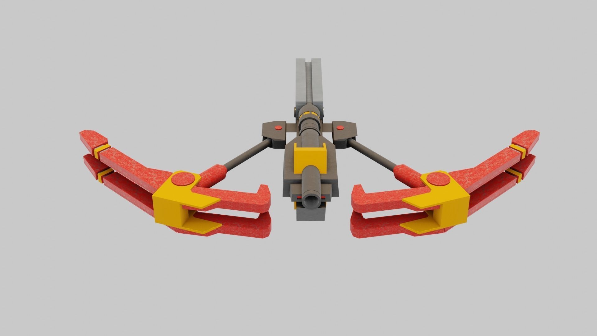 Modern sci fi crossbow Low-poly 3D model_20