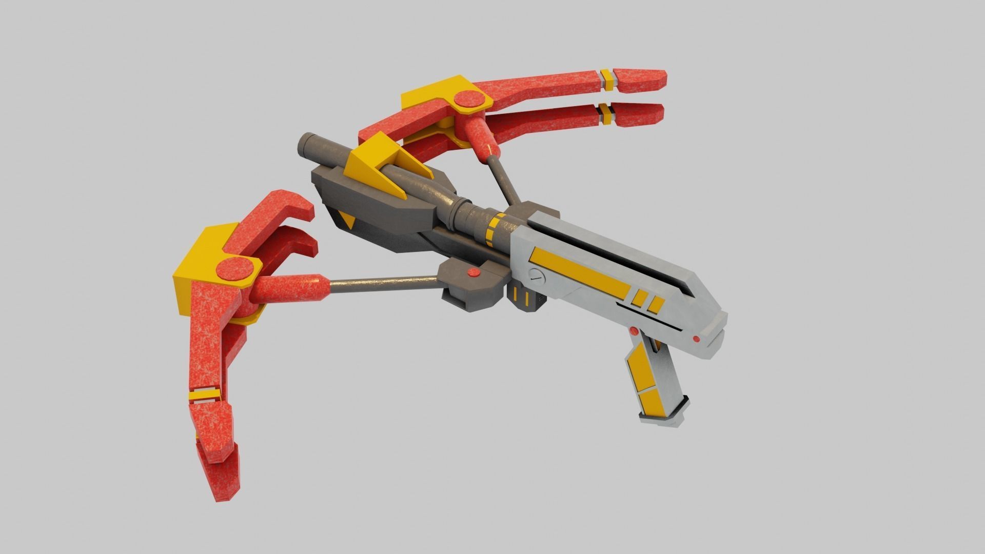 Modern sci fi crossbow Low-poly 3D model_25