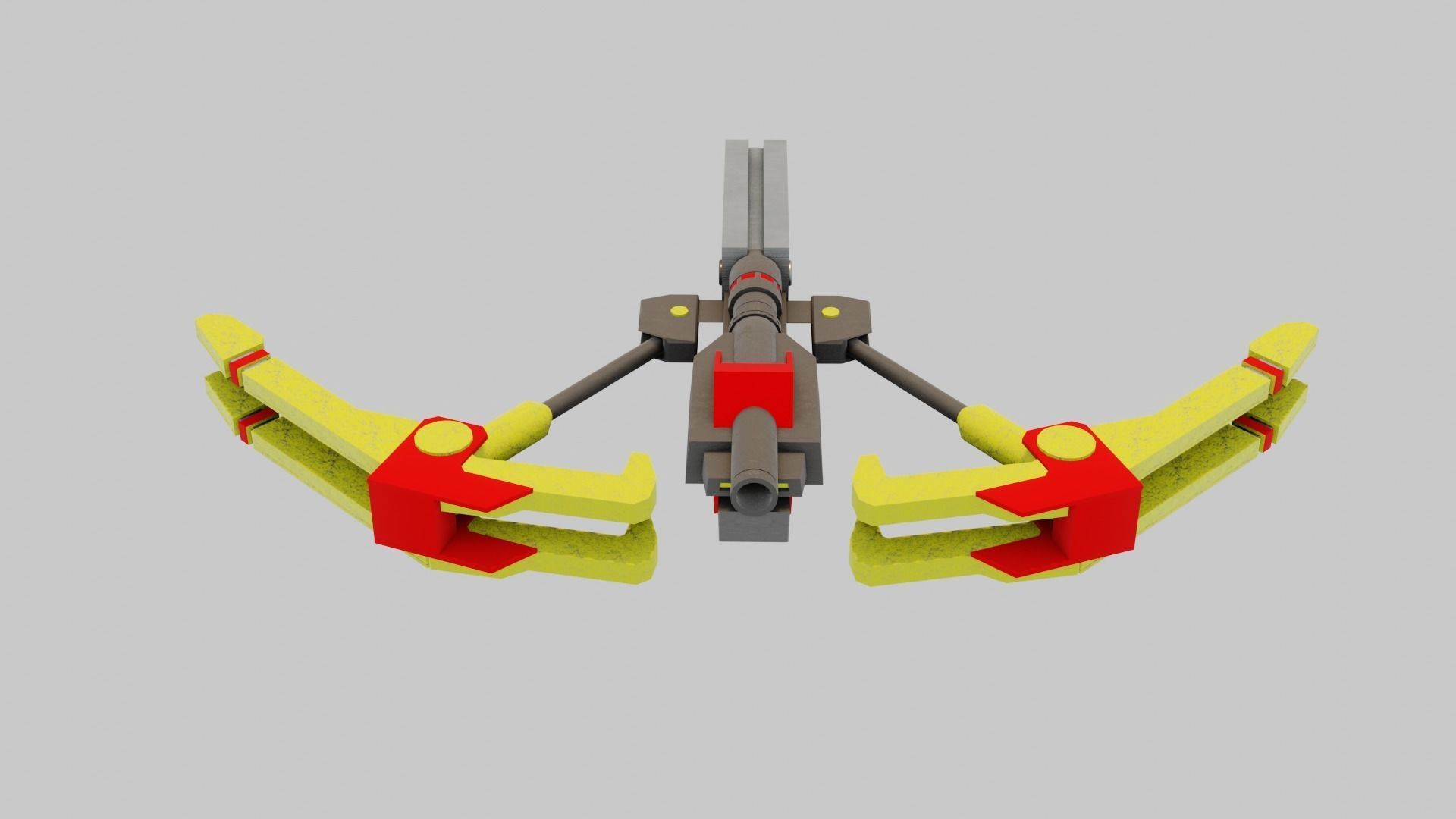 Modern sci fi crossbow Low-poly 3D model_9