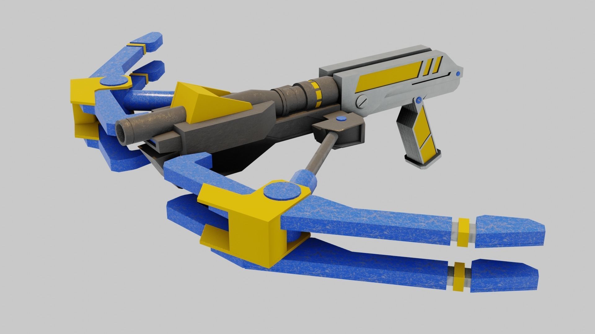 Modern sci fi crossbow Low-poly 3D model_26