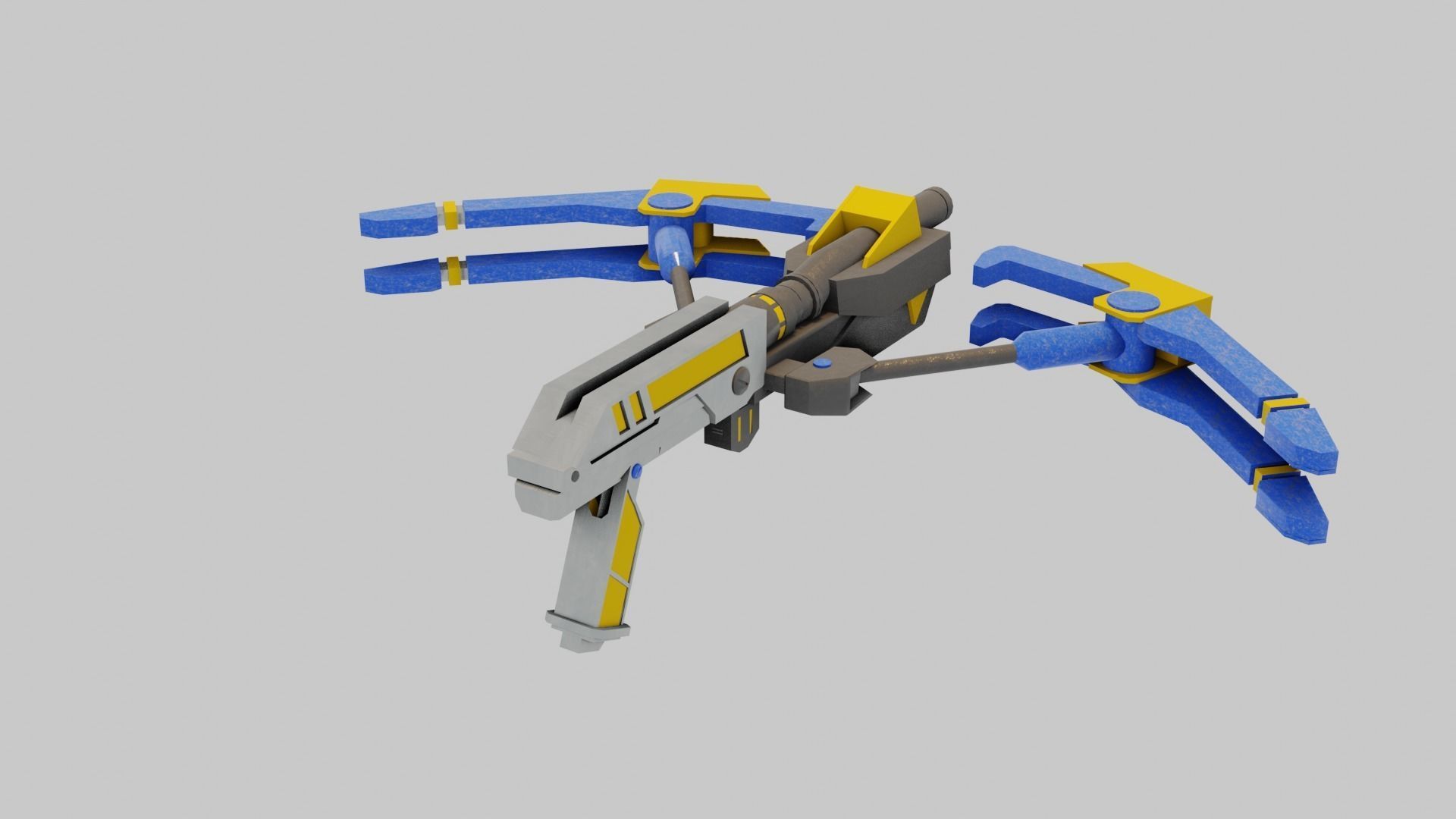 Modern sci fi crossbow Low-poly 3D model_14