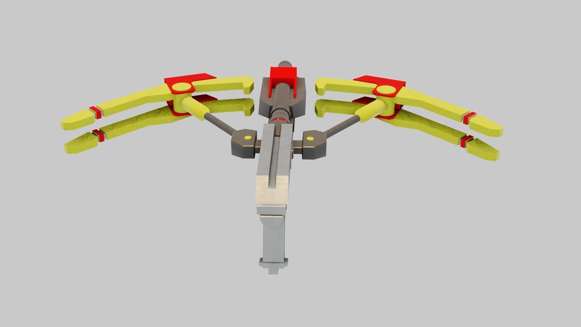 Modern sci fi crossbow Low-poly 3D model_11