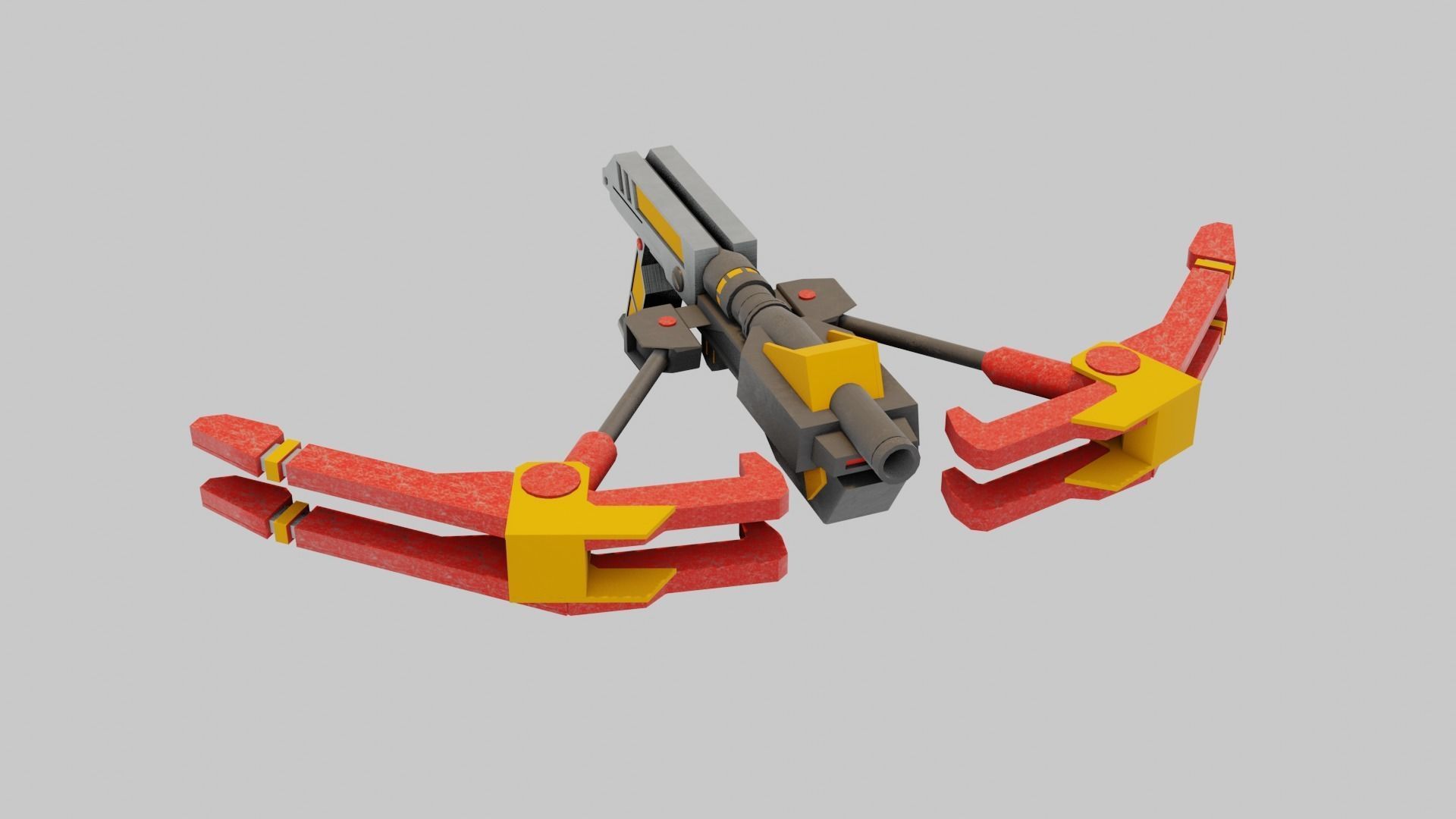 Modern sci fi crossbow Low-poly 3D model_29