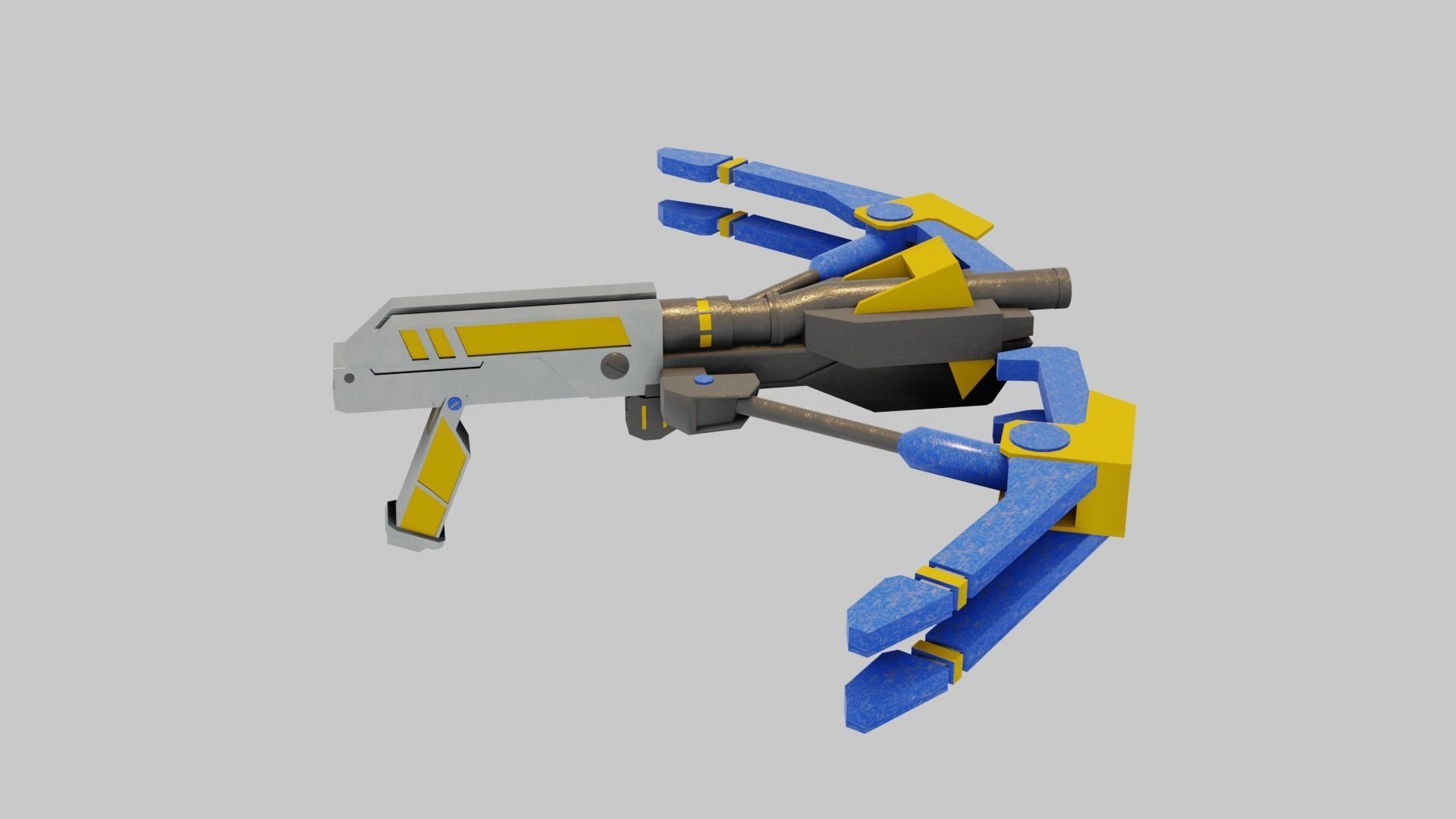 Modern sci fi crossbow Low-poly 3D model_12