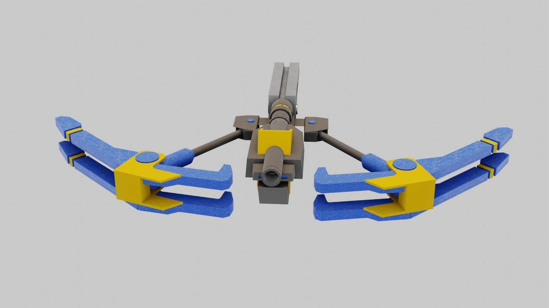 Modern sci fi crossbow Low-poly 3D model_18