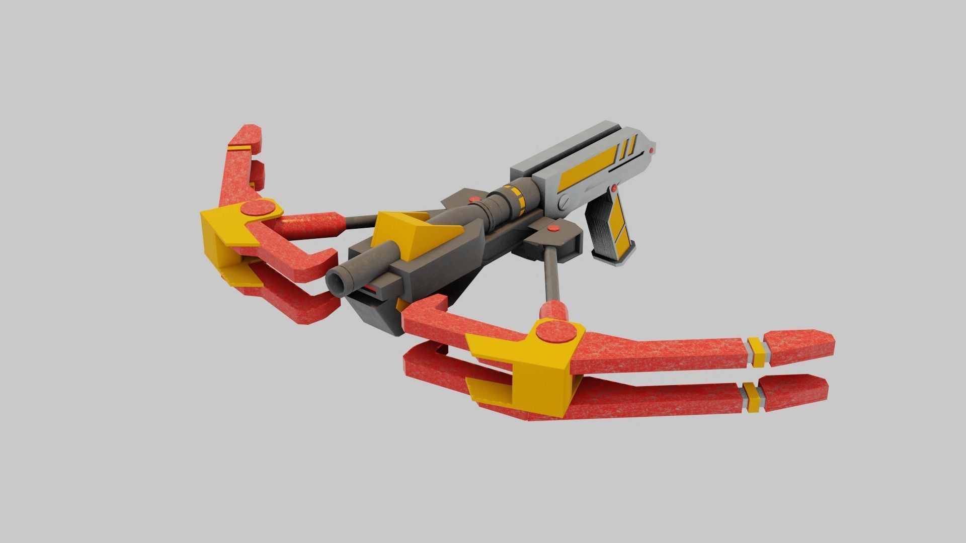 Modern sci fi crossbow Low-poly 3D model_24