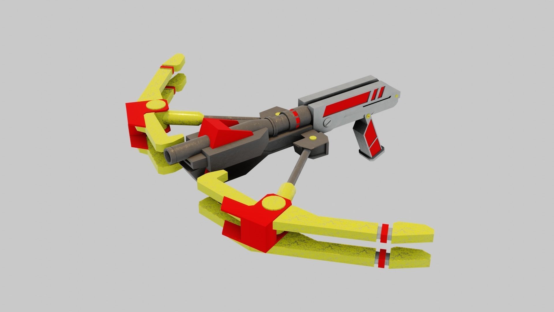 Modern sci fi crossbow Low-poly 3D model_7