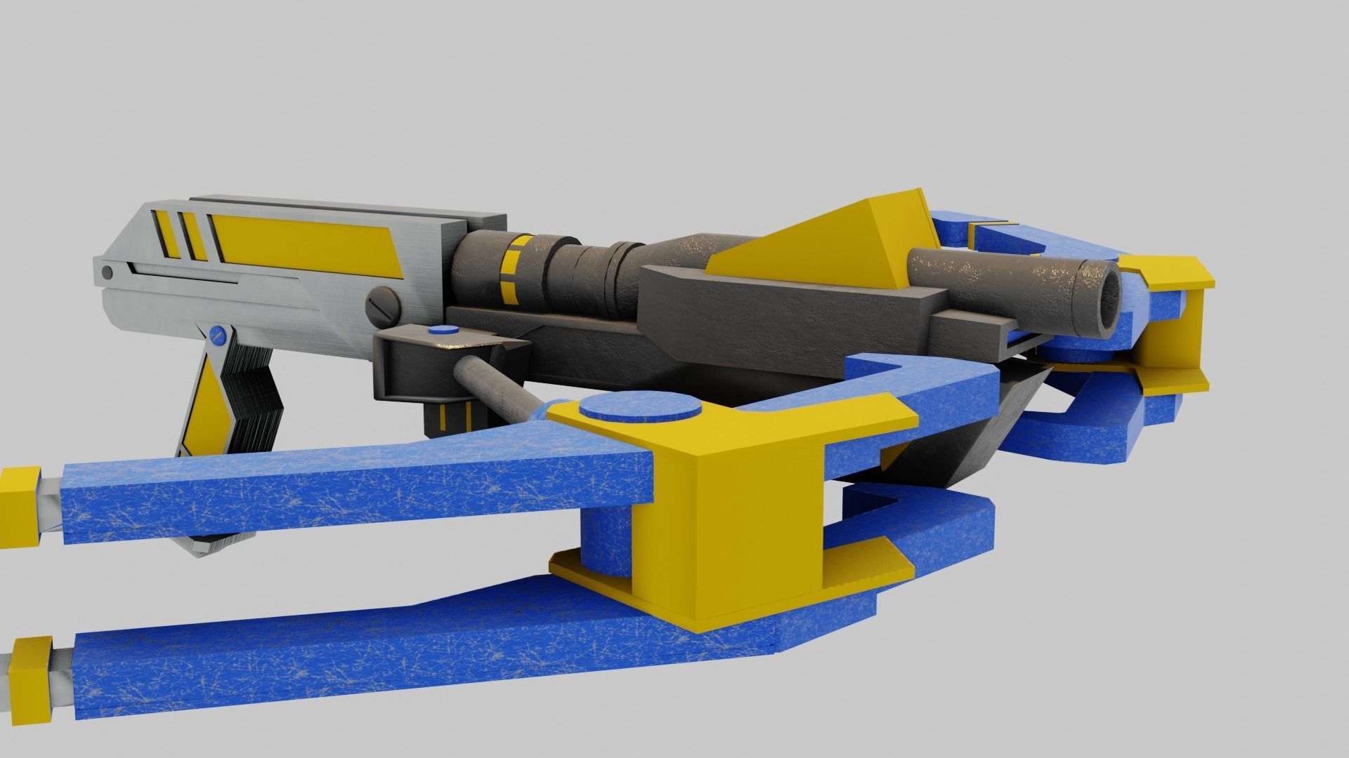 Modern sci fi crossbow Low-poly 3D model_27