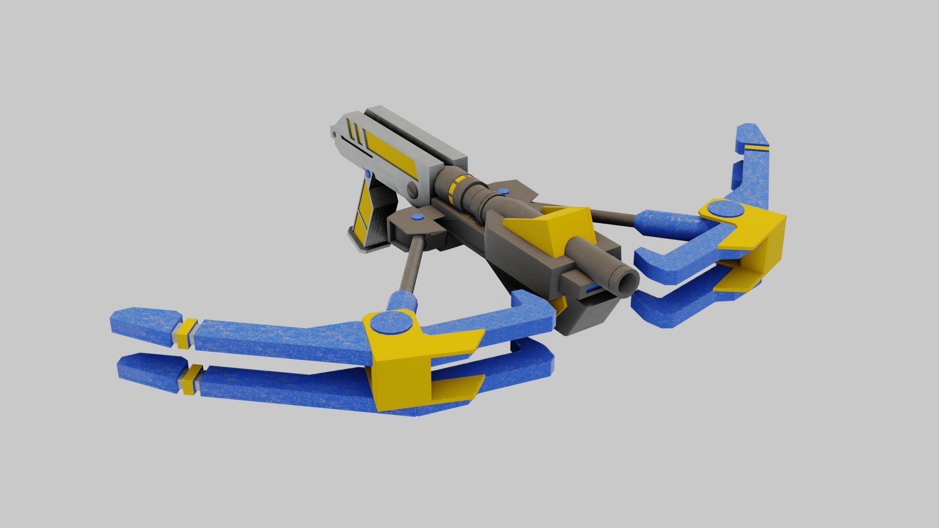 Modern sci fi crossbow Low-poly 3D model_17