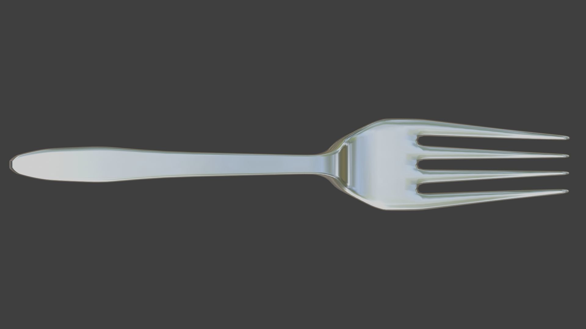 Default Fork Low-poly 3D model_2