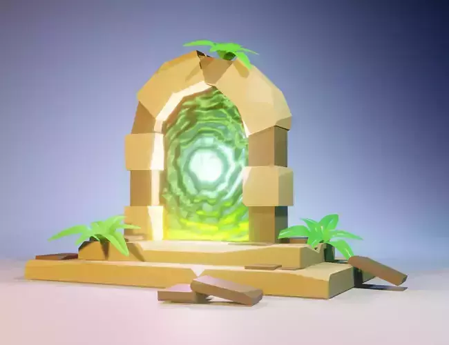 PORTAL door with light in it