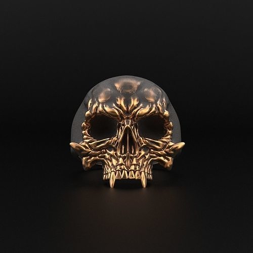 Ring Skull Vampire STL 3D print model