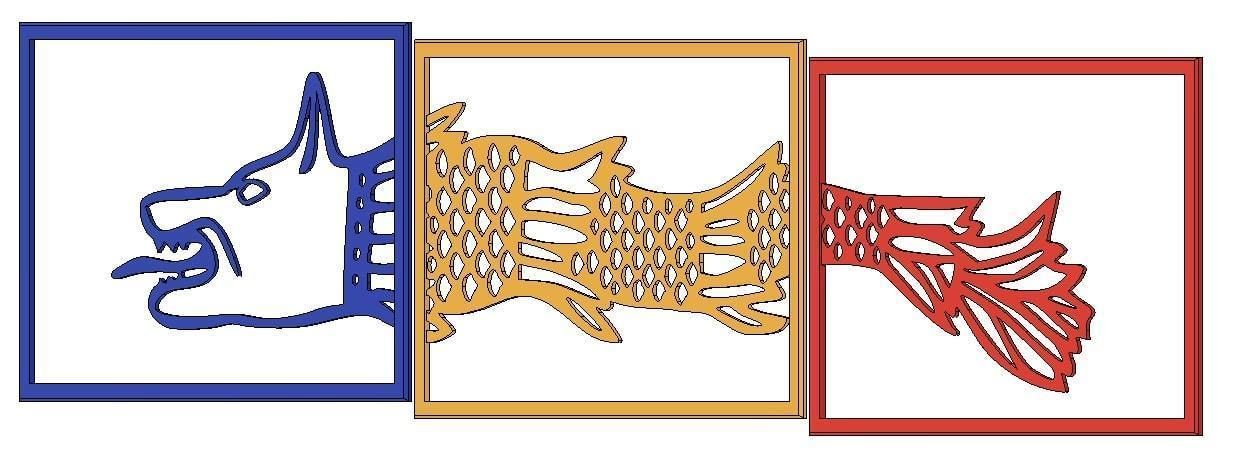 Dacian wolf 3D print model_3