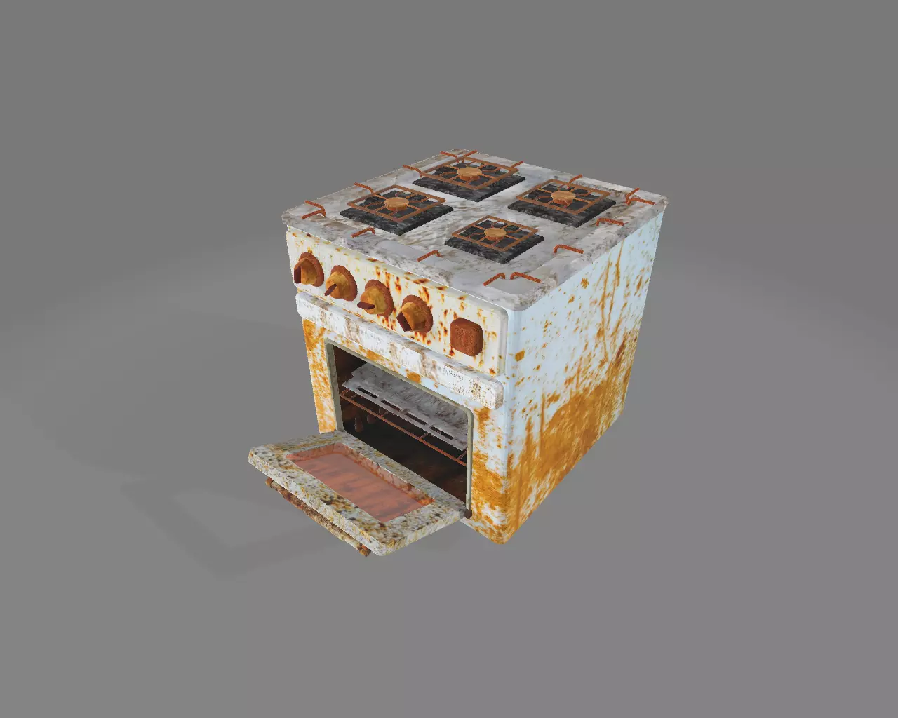 gaz stove 3d model Free 3D model