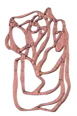 Tiger necklace made of ribbons