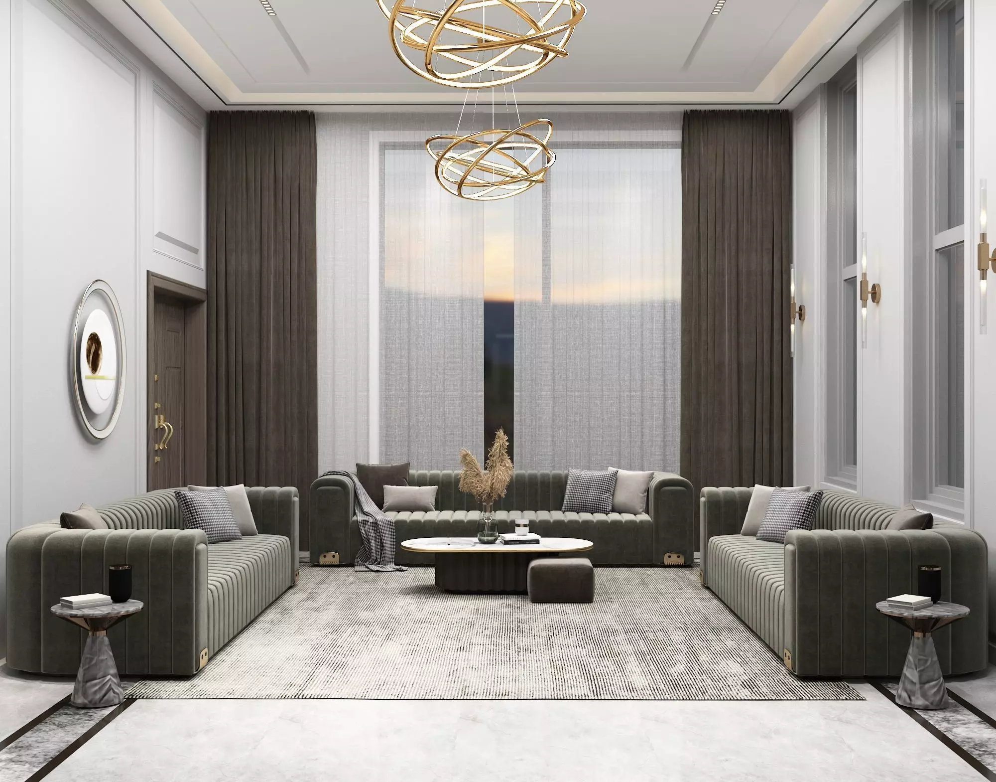 Modern Living room design  3D model_0