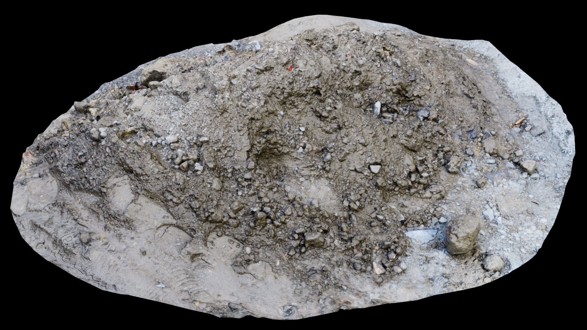 Sand and Stone Low-poly 3D model_4