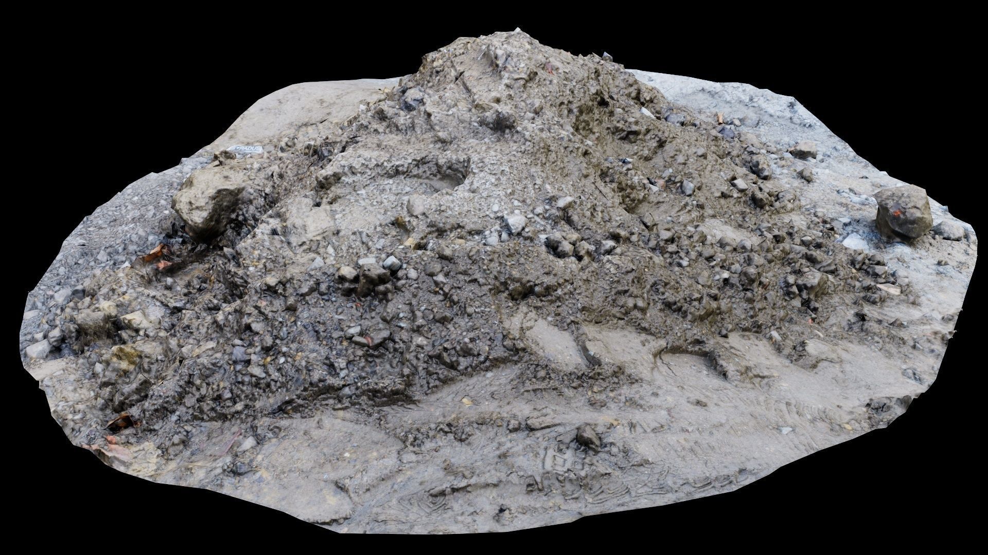 Sand and Stone Low-poly 3D model_3