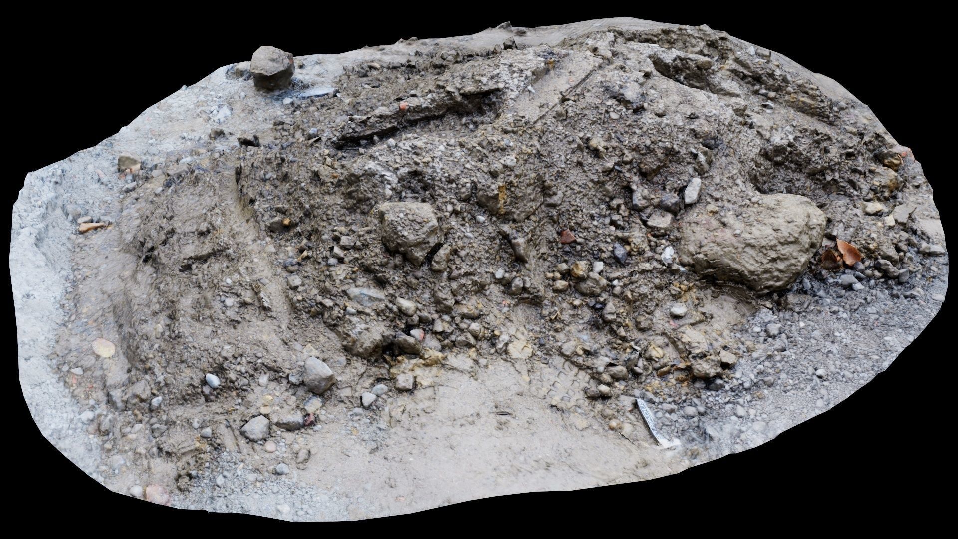 Sand and Stone Low-poly 3D model_7